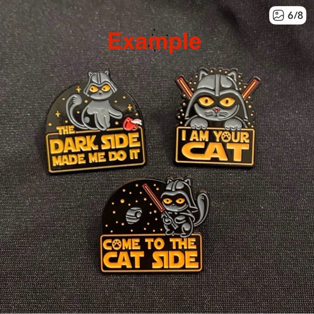 Grumpy Kitty Zipper Pouch with Stickers & Choice of 1 Glitter Pen | Add a pin $7 - Picture 6 of 8